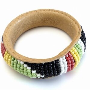 Vibrant Multicolor Vintage Beaded Bracelet